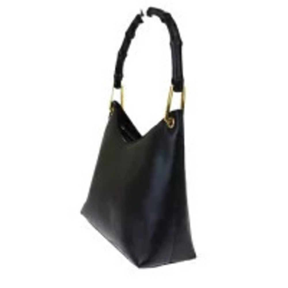 Gucci Bag Leather Bamboo Shoulder Black
